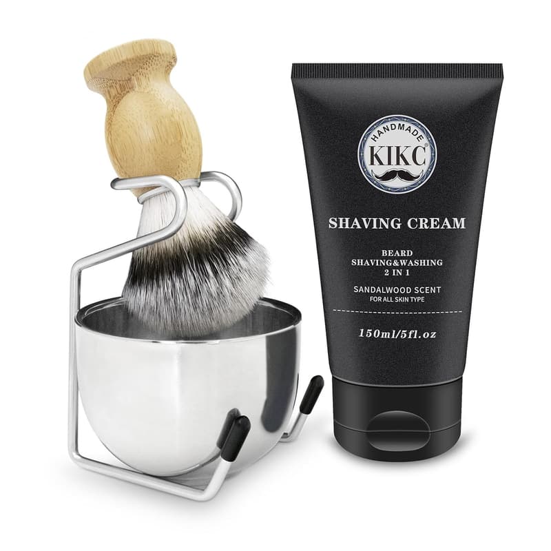 Men's 5-in-1 Shaving Kit with Brush, Bowl & Cream