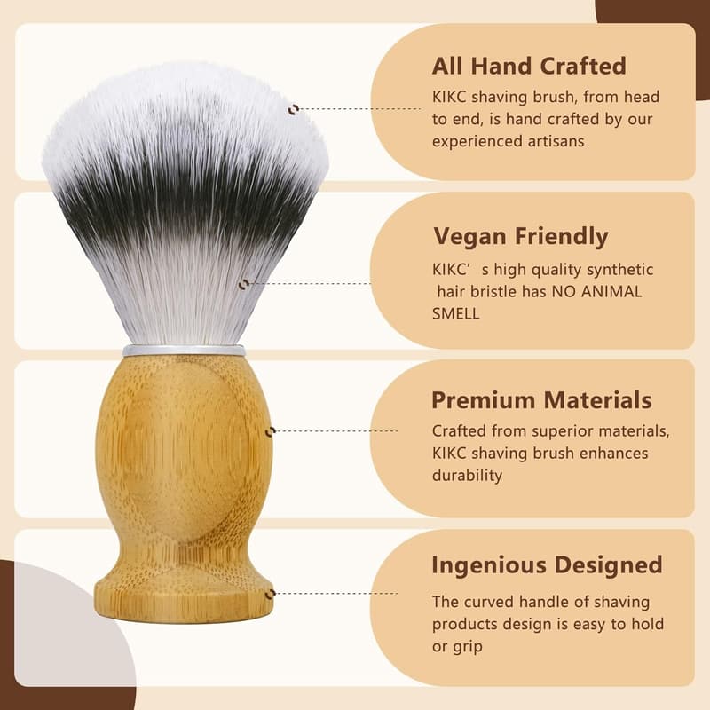Men's 5-in-1 Shaving Kit with Brush, Bowl & Cream