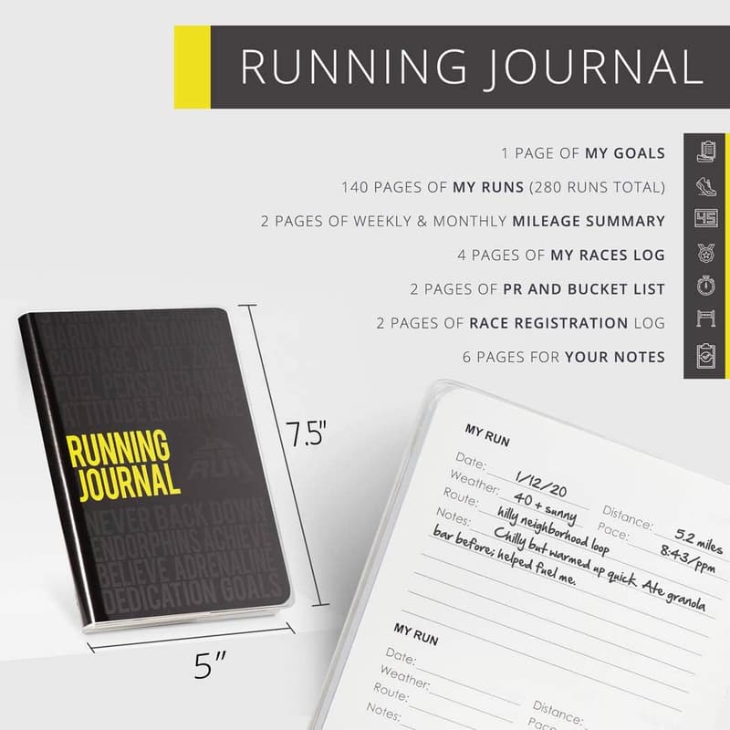 Daily Running Planner | Inspirational Journal for Runners