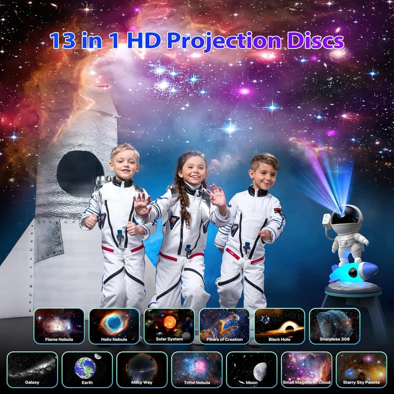 Galaxy Projector, 12-in-1 HD Planetarium for Kids & Adults