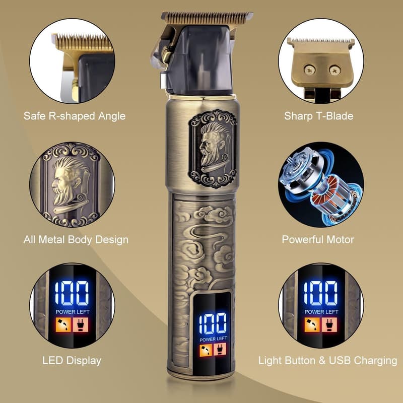 Cordless Head Shaver Kit for Men - Grooming & Trimming Gift