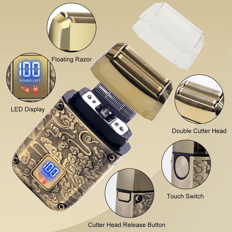 Cordless Head Shaver Kit for Men - Grooming & Trimming Gift