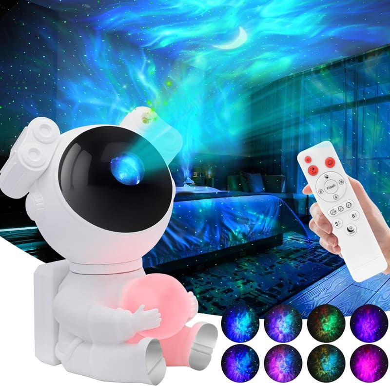 Galaxy Projector Night Light for Kids & Adults - 8 Color Effects