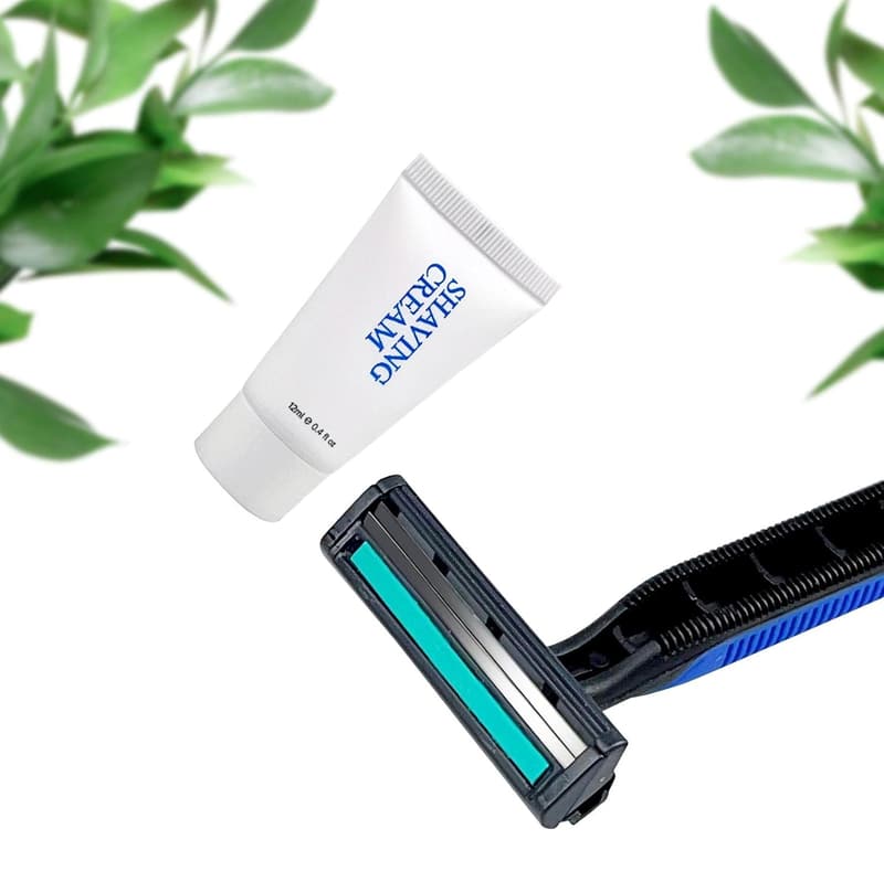 Disposable Razor and Cream Shave Kit for Travel (408 Pack)