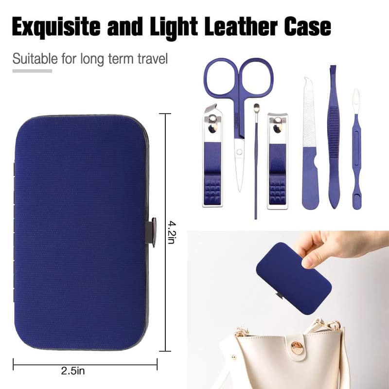 Easter Gift: 7-in-1 Manicure Set for Men and Boys, Blue
