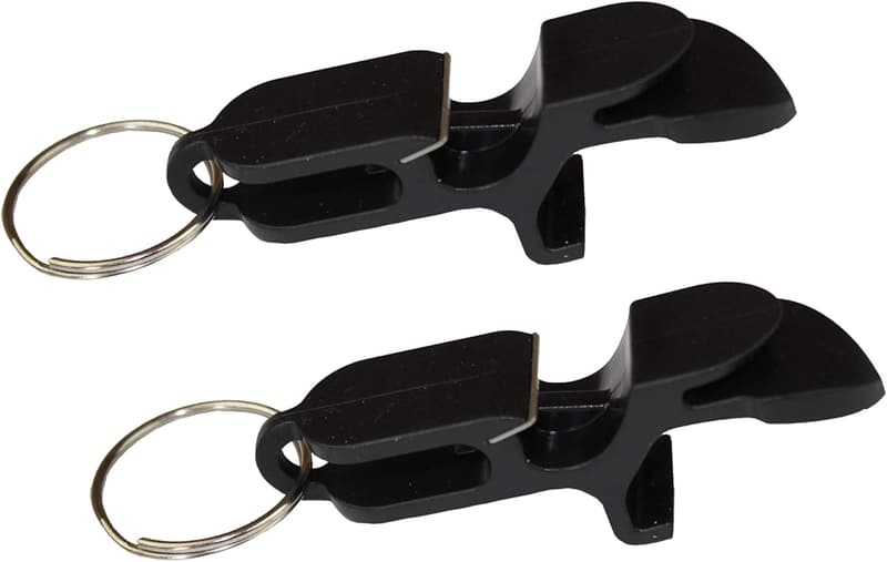 Beer Shotgun Tool Keychain Opener - Black 2-Pack