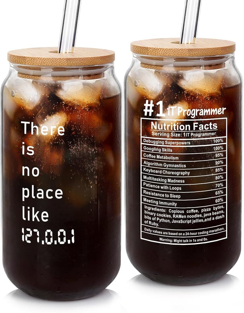 Easter Gifts for Him - Cute Glass Cup for Coders