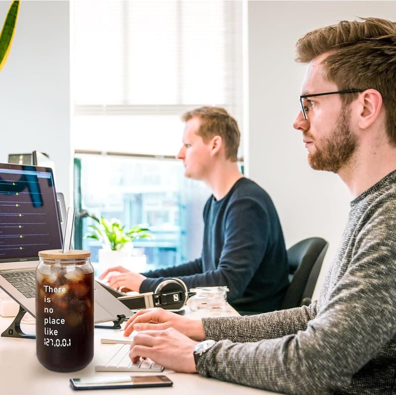 Easter Gifts for Him - Cute Glass Cup for Coders
