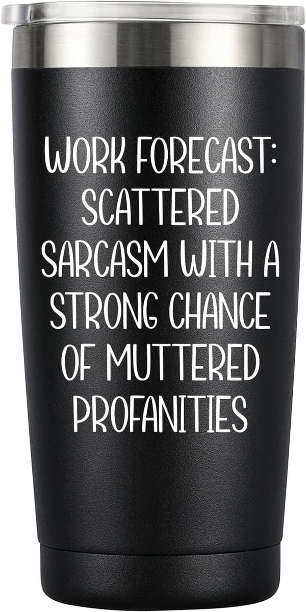 Funny Coworker Birthday Coffee Tumbler - 20oz Novelty Gift