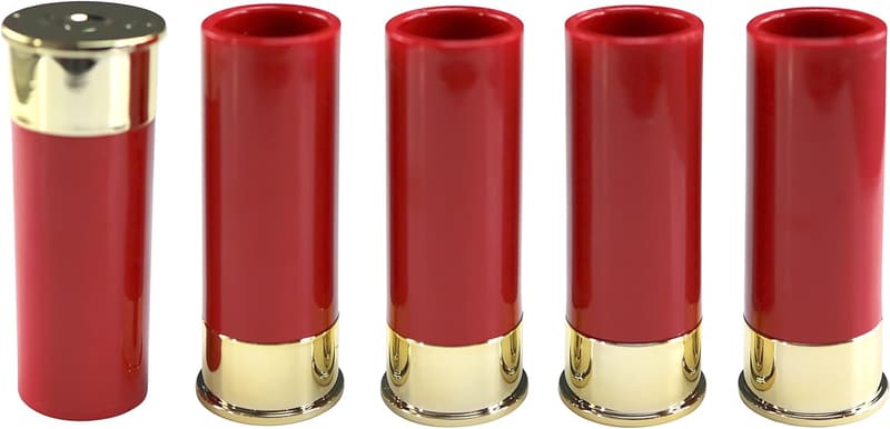 Father's Day Shotgun Shell Shot Glass Set - 6-Pack Red Rustic