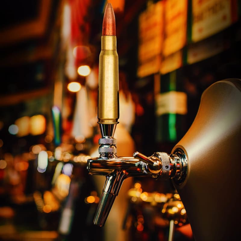 50 Caliber Bullet Beer Tap Handle - Premium Bar Accessory