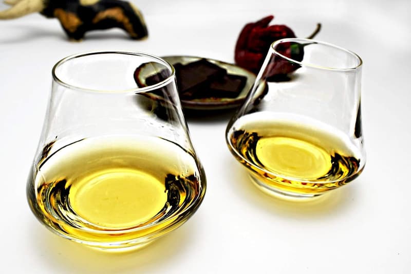 Tequila Snifter Glasses Set of 2 - 1.5 Oz Tulip Shape
