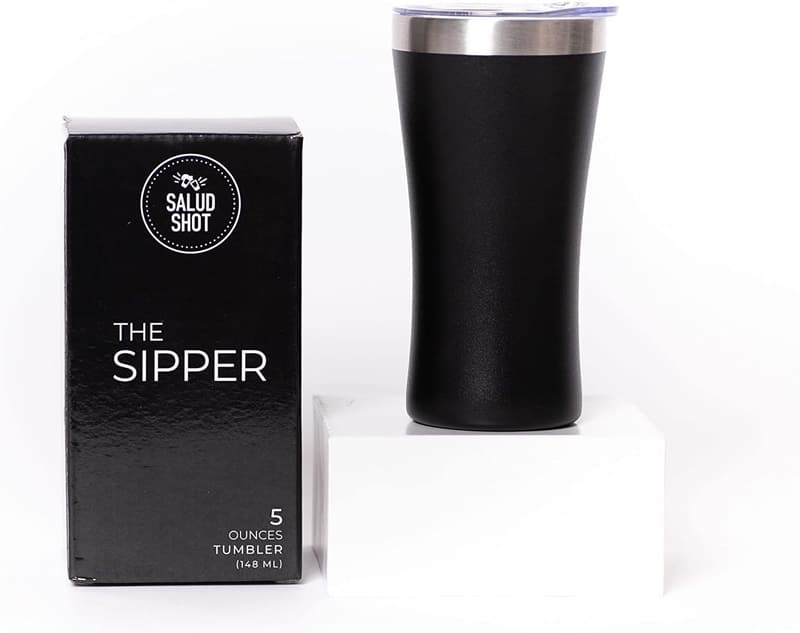 Insulated 5 oz Stainless Steel Tequila Tumbler - Perfect Gift