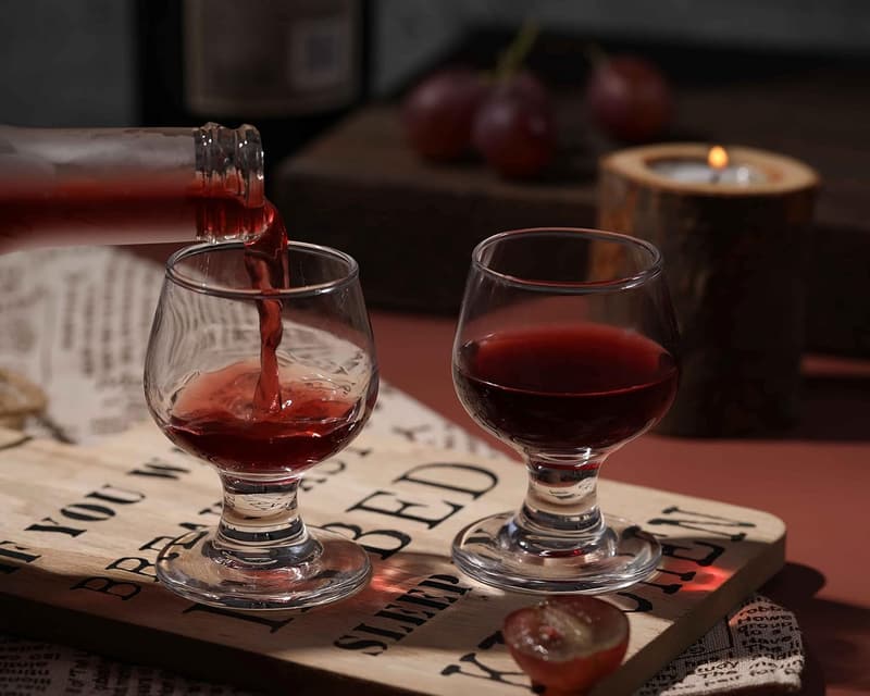 Set of 8 Small Brandy Snifters | 1.75 oz Cognac & Port Glasses