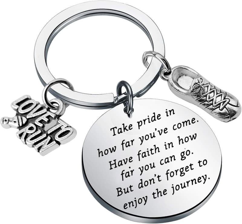 Marathon Runner Keychain - Perfect Gift for Track Enthusiasts