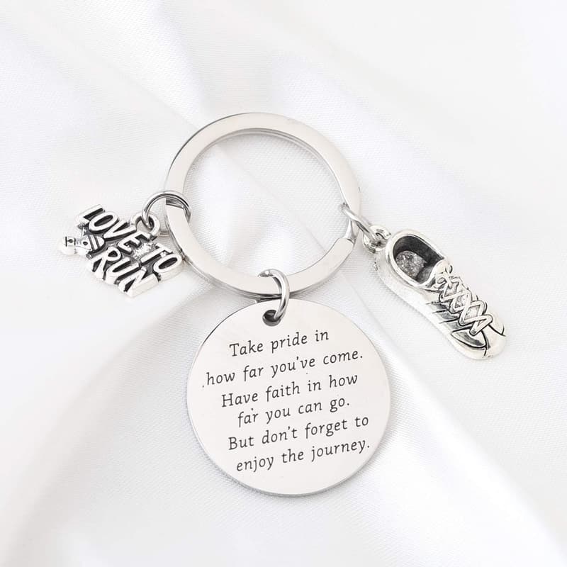 Marathon Runner Keychain - Perfect Gift for Track Enthusiasts