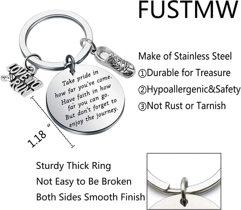 Marathon Runner Keychain - Perfect Gift for Track Enthusiasts