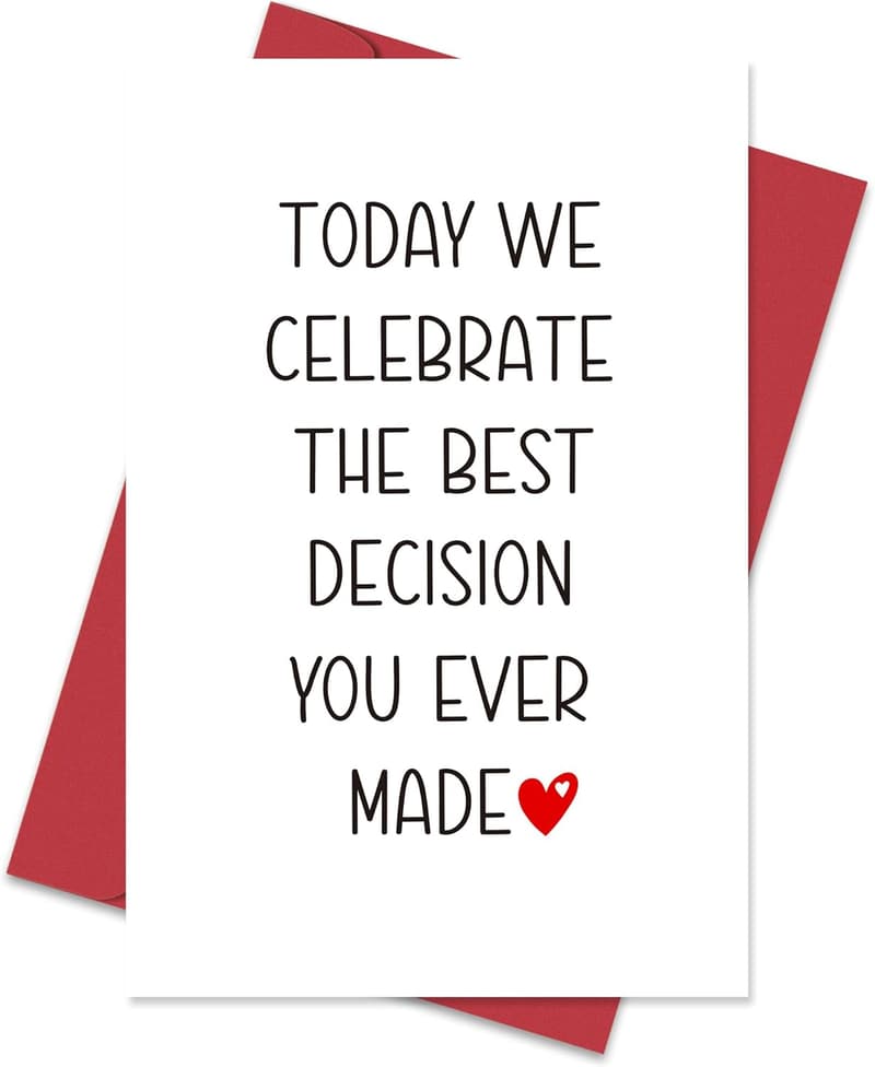 Happy Anniversary Card for Couples - Funny Love Note