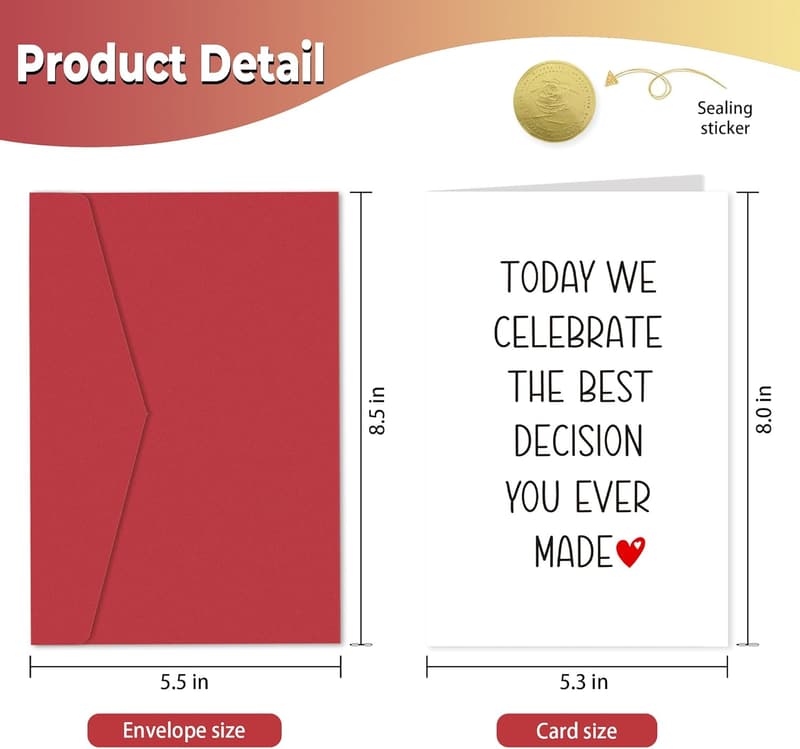 Happy Anniversary Card for Couples - Funny Love Note