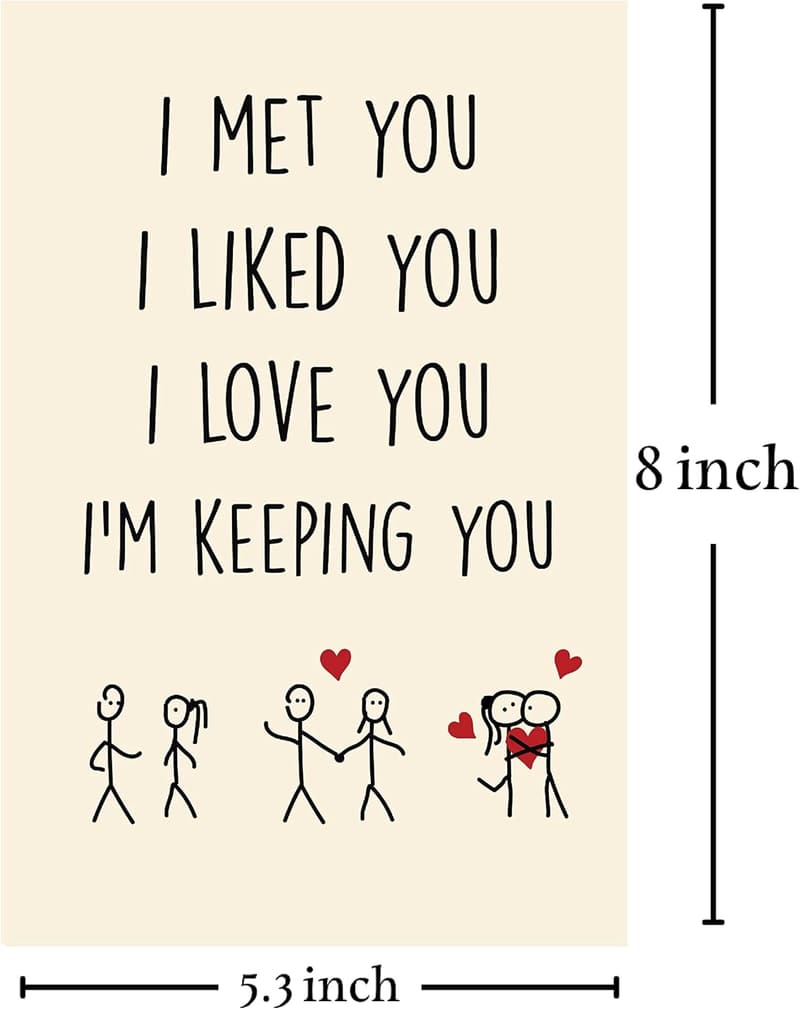 Anniversary Greeting Card - Romantic Design with Envelope