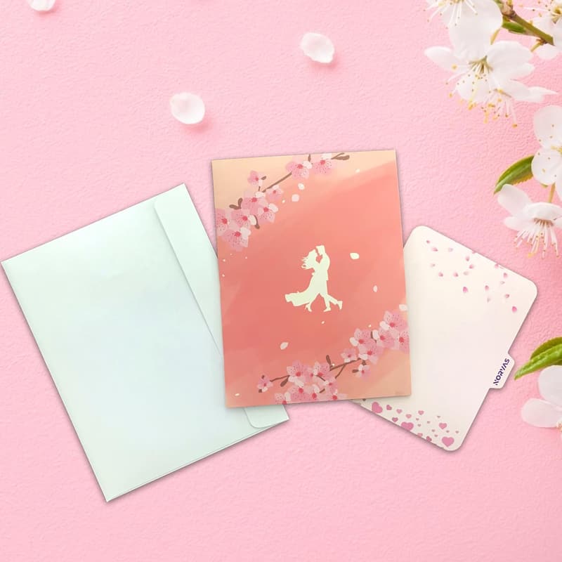 3D Cherry Blossom Anniversary Card for Couples, 6
