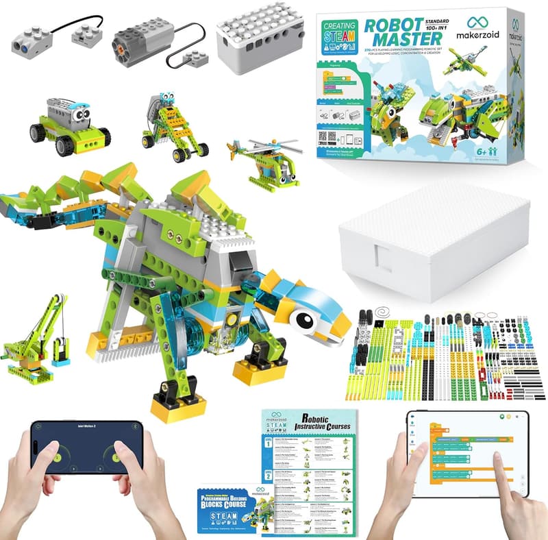 Kids Coding Robot Toy - 100+ APP-Controlled Building Kits