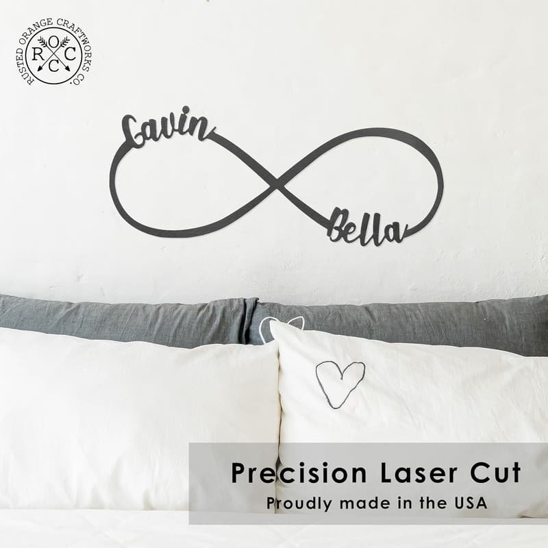 Personalized Infinity Heart Wall Decor - Wedding Anniversary Gift