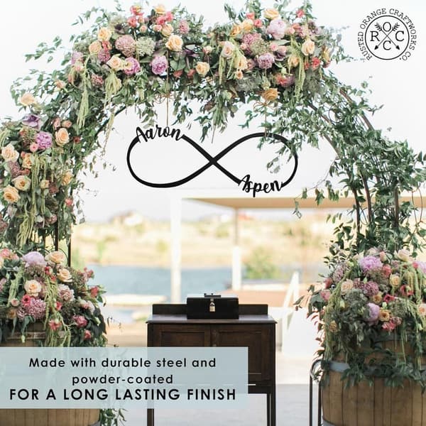 Personalized Infinity Heart Wall Decor - Wedding Anniversary Gift