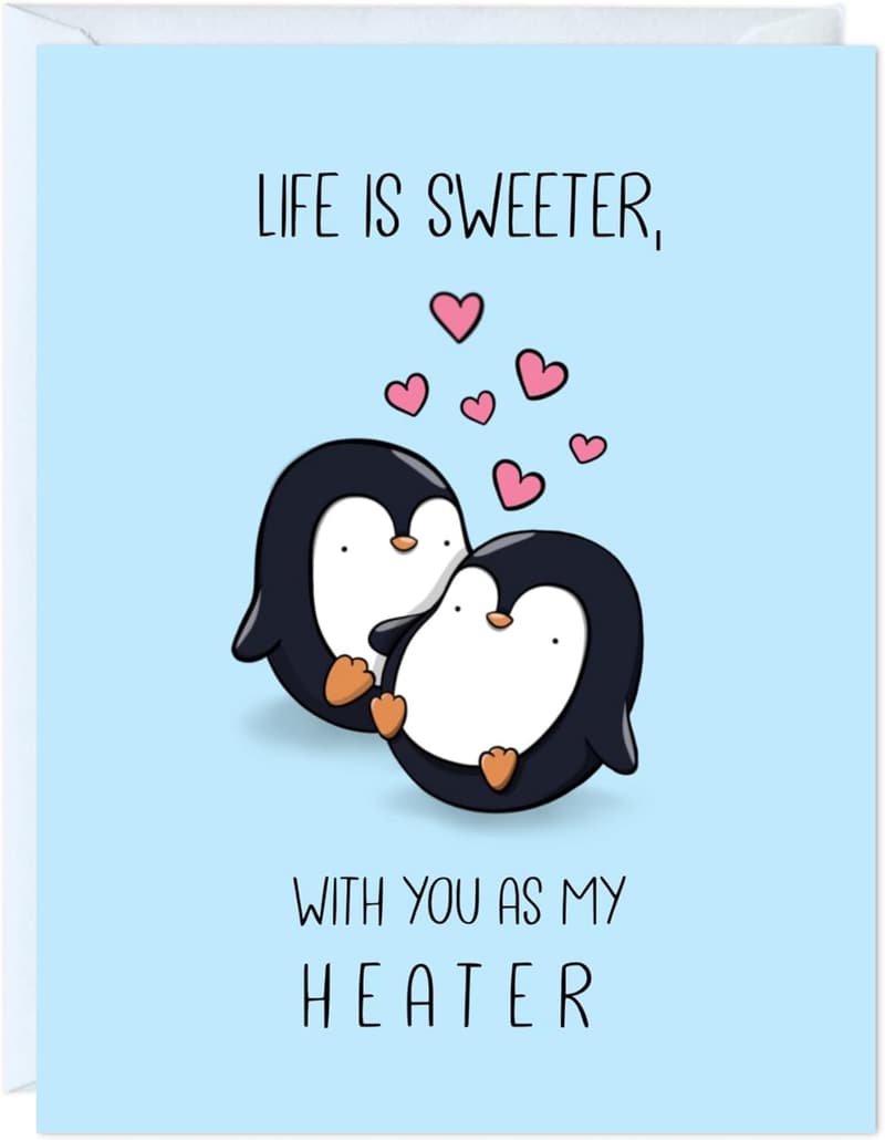 Anniversary Greeting Card for Couples - Kawaii Design