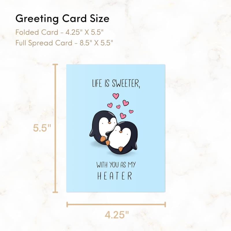 Anniversary Greeting Card for Couples - Kawaii Design