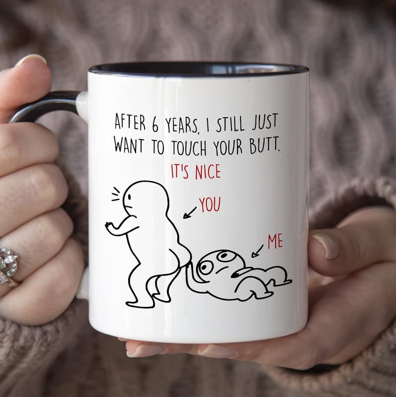 6th Anniversary Funny Coffee Mug for Couples, 11 oz