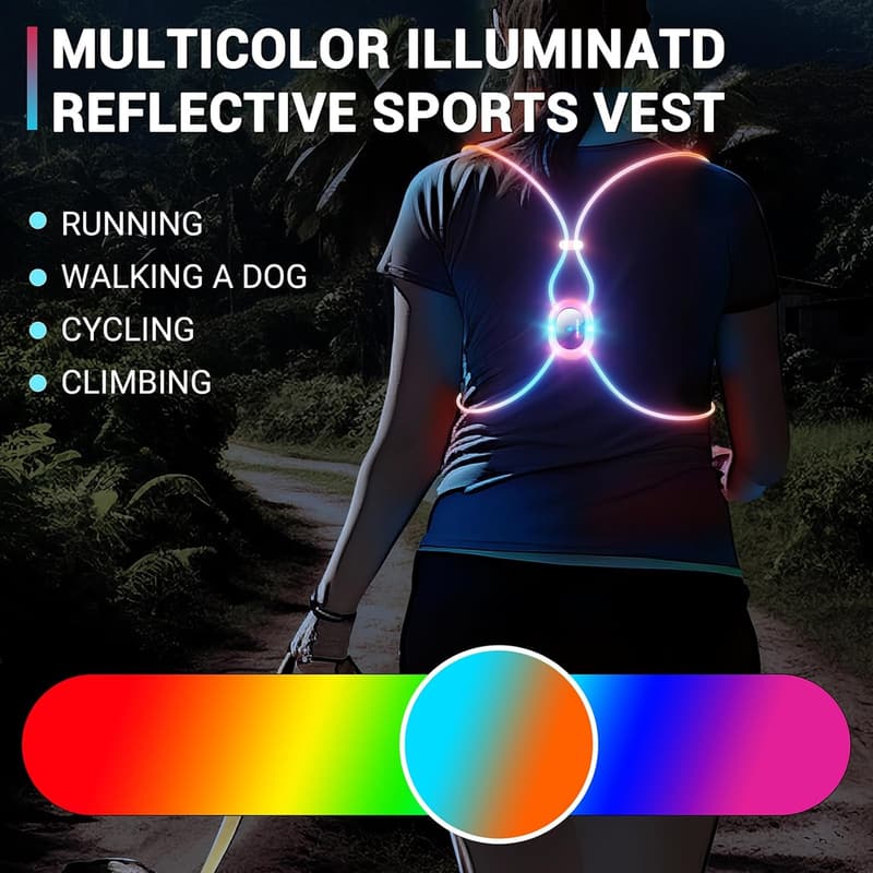 Reflective Running Vest for Safety and Night Visibility
