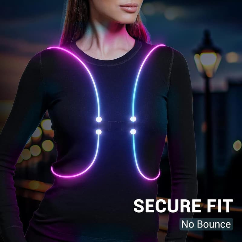 Reflective Running Vest for Safety and Night Visibility