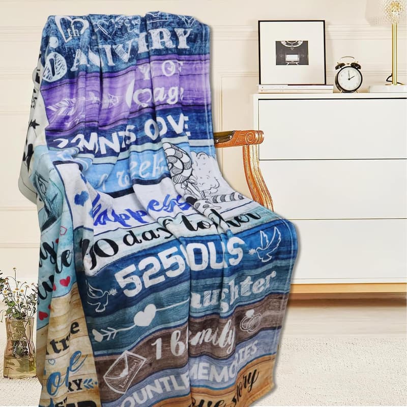 6th Anniversary Iron Blanket Gift for Couples