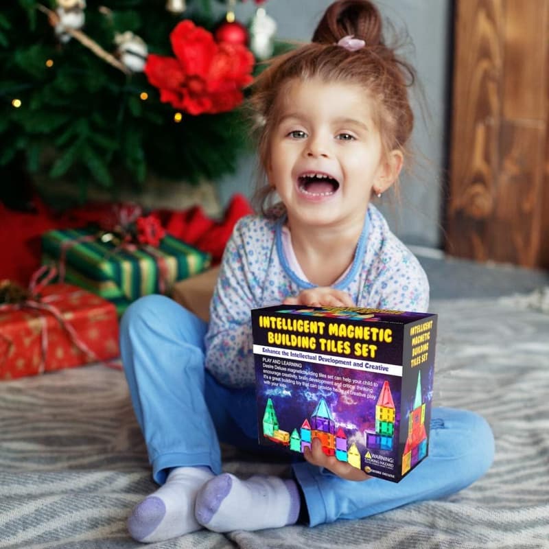 STEM Magnetic Building Tiles Set for Kids 3+ - 57 PCs
