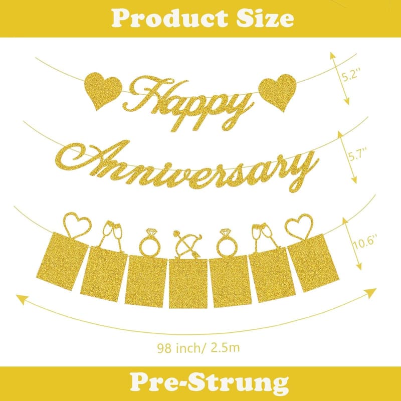 Anniversary Party Decorations - Banner & Photo Display