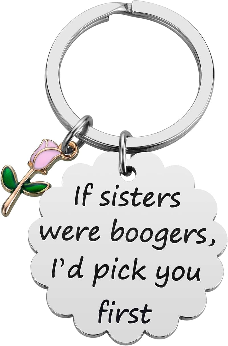 Sister Birthday Keychain Gift - From Big to Little Sisters