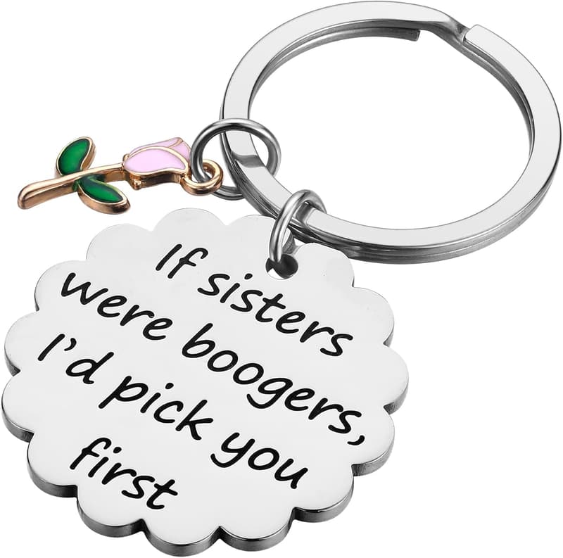 Sister Birthday Keychain Gift - From Big to Little Sisters