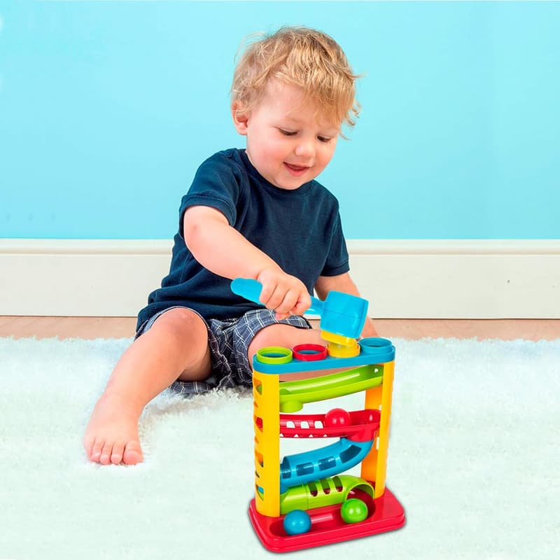 Montessori Hammer Stacking Toy for Toddlers - STEM Gift, Ages 1-3