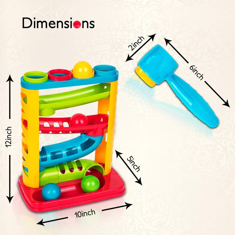 Montessori Hammer Stacking Toy for Toddlers - STEM Gift, Ages 1-3