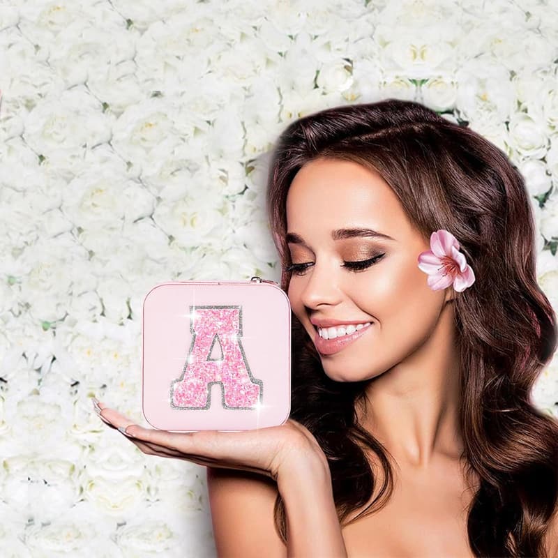 Birthday Gifts for Girls - Pink Travel Jewelry Case