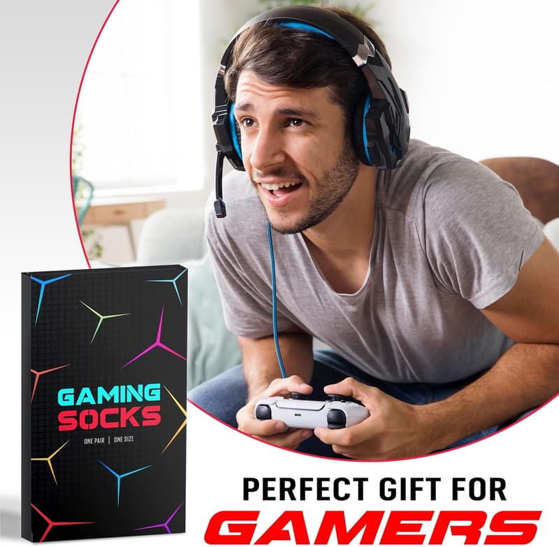 Gaming Novelty Socks for Men & Boys - Perfect Stocking Stuffers