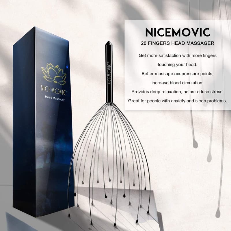 Head Massager with 20 Fingers - Perfect for Thanksgiving Gifts
