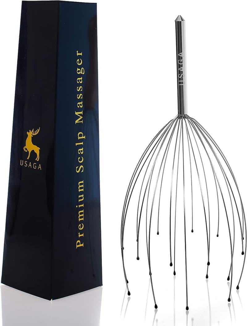 Scalp Massager with 20 Fingers for Relaxation (Silvery)