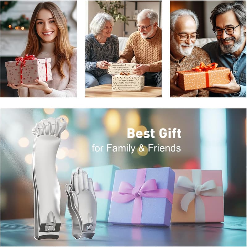 Funny Nail Clippers Set - Unique Gifts for Adults & Stocking Stuffers