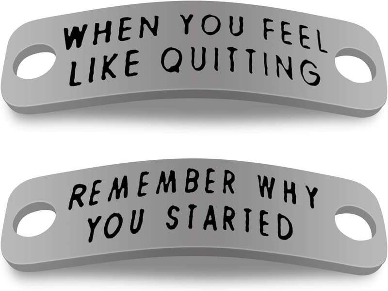 Inspirational Gift for Runners - Workout Shoelace Tag Set