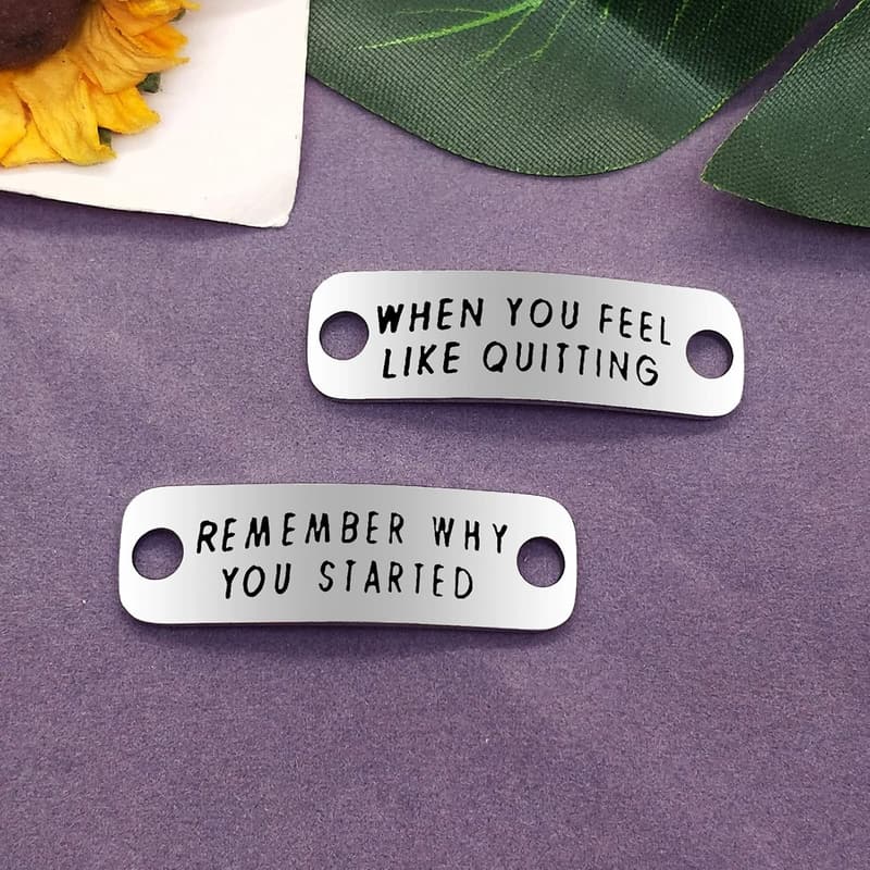 Inspirational Gift for Runners - Workout Shoelace Tag Set