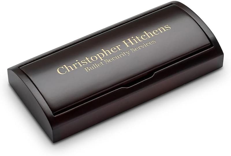 Personalized Ballpoint Pen & Pencil Set in Rosewood Box