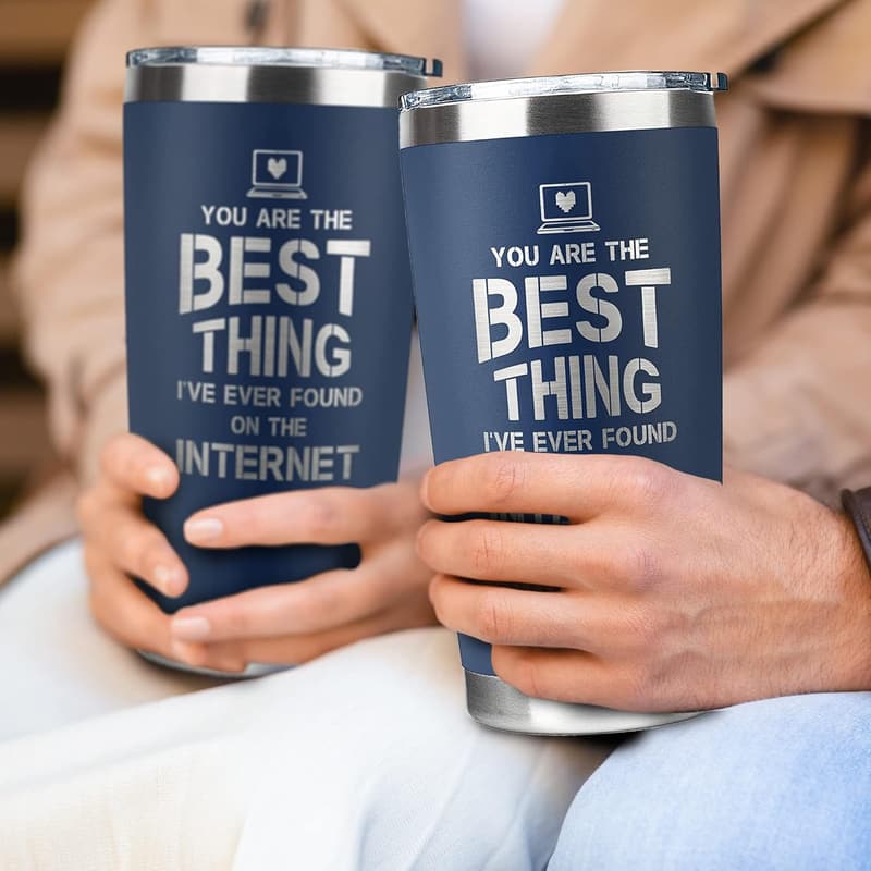 20 oz Stainless Steel Tumbler - Anniversary Gift for Him