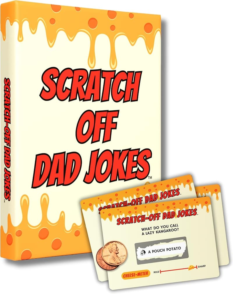Funny Dad Jokes Scratch-Off Card - Perfect for Christmas and Birthdays